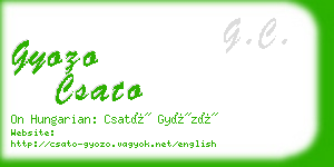 gyozo csato business card